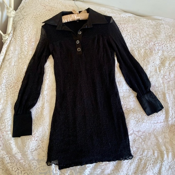 Cinema Donna vintage dress with Eagle embroidery and wild written in gemstones - Picture 2 of 7